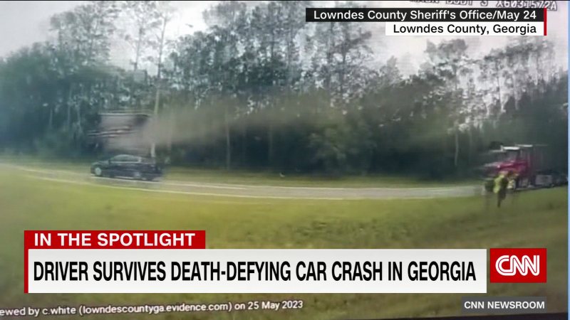 Driver survives death-defying car crash in Georgia | CNN