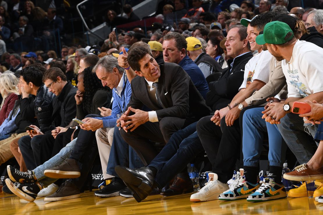 Myers attends a game between the San Antonio Spurs and the Warriors on November 14, 2022.