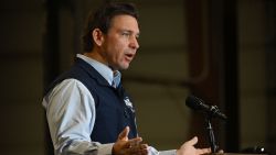 Florida Governor and 2024 Presidential hopeful Ron DeSantis speaks during for a campaign event at Port Neal Welding Company in Salix, Iowa, on May 31, 2023. The event, part of "Our Great American Comeback Tour," is a four-day tour through twelve cities in Iowa, New Hampshire, and South Carolina. (Photo by ANDREW CABALLERO-REYNOLDS / AFP) (Photo by ANDREW CABALLERO-REYNOLDS/AFP via Getty Images)