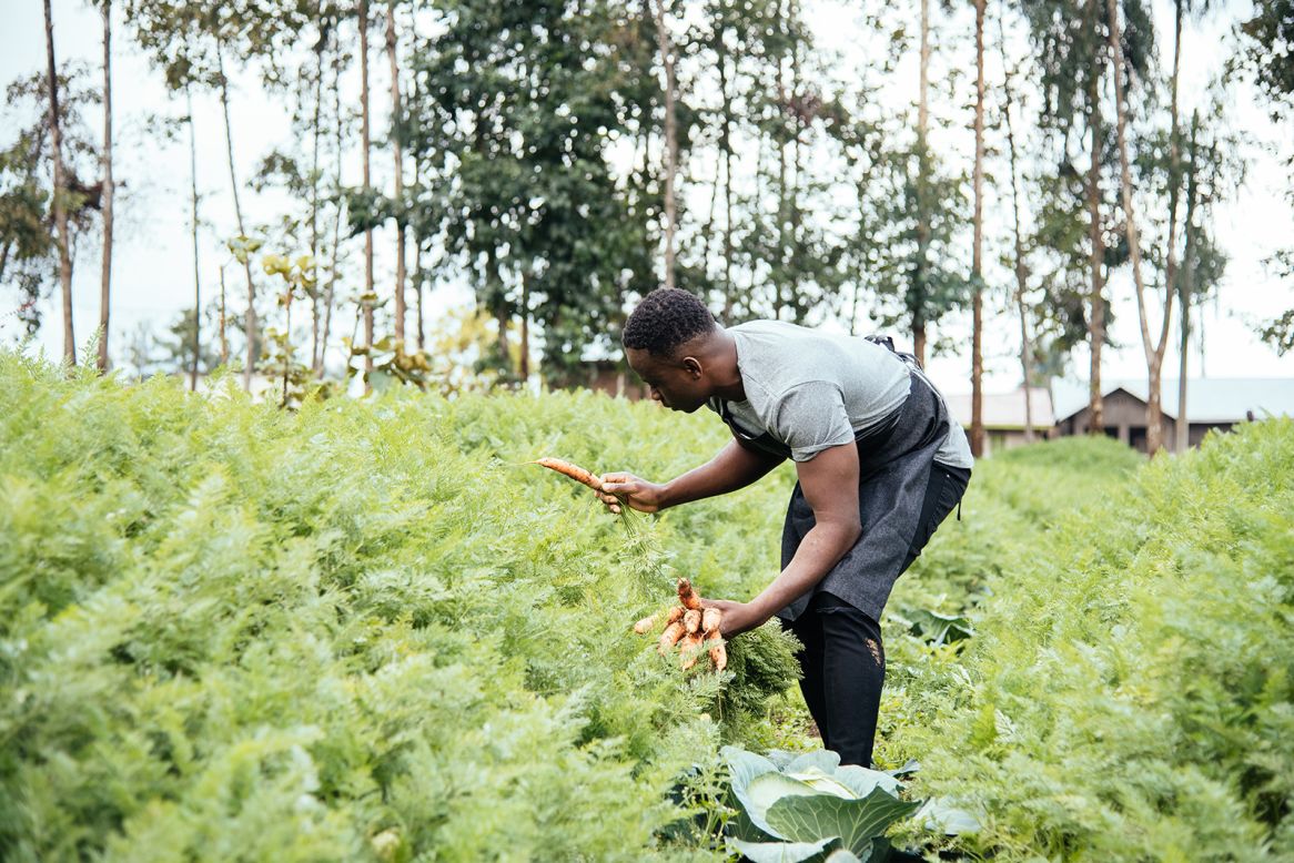 To ensure the quality of fresh produce coming into the restaurant, Malonga sources his vegetables from Musanze in northern Rwanda, where he has a three-hectare organic farm. "Africa has amazing diversity of food," he says. "For me, Africa is the garden of the world."