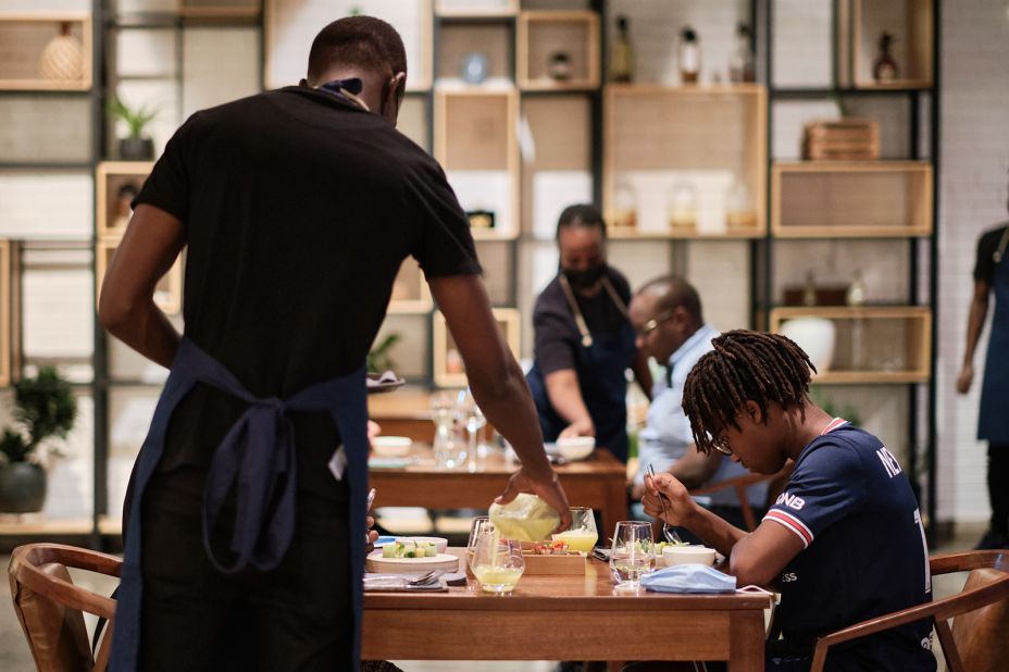 His restaurant, Meza Malonga, is situated in an affluent suburb of Kigali, and is part of the Rwandan capital's growing fine-dining scene. While the food wouldn't look out of place in any of the world's top restaurants, Malonga want's guests to "feel at home in my restaurant."