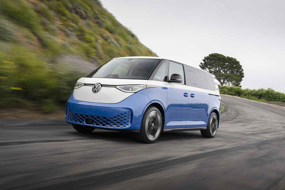 Volkswagen is unveiling a larger version if the ID, Buzz, a modern fully-electric version of the iconic VW Microbus.