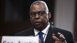 UNITED STATES - MARCH 28: Defense Secretary Lloyd  Austin testifies during the Senate Armed Services Committee hearing on the FY2024 for the Department of Defense and the Future Years Defense Program, in Dirksen Building on Tuesday, March 28, 2023. (Tom Williams/CQ-Roll Call, Inc via Getty Images)