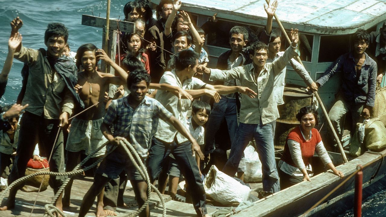 Many of the refugees who left Vietnam in the years after Saigon fell fled on boats and found safe harbor, like the group pictured here in 1978. But thousands did not survive the journey.