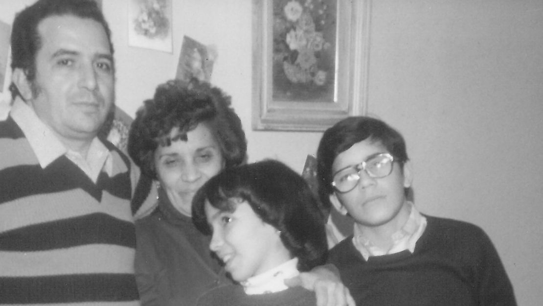 This family photo shows José Manuel García with his father, mother and sister in 1980 a few days after they arrived in New York City after coming to the US in the Mariel boatlift.