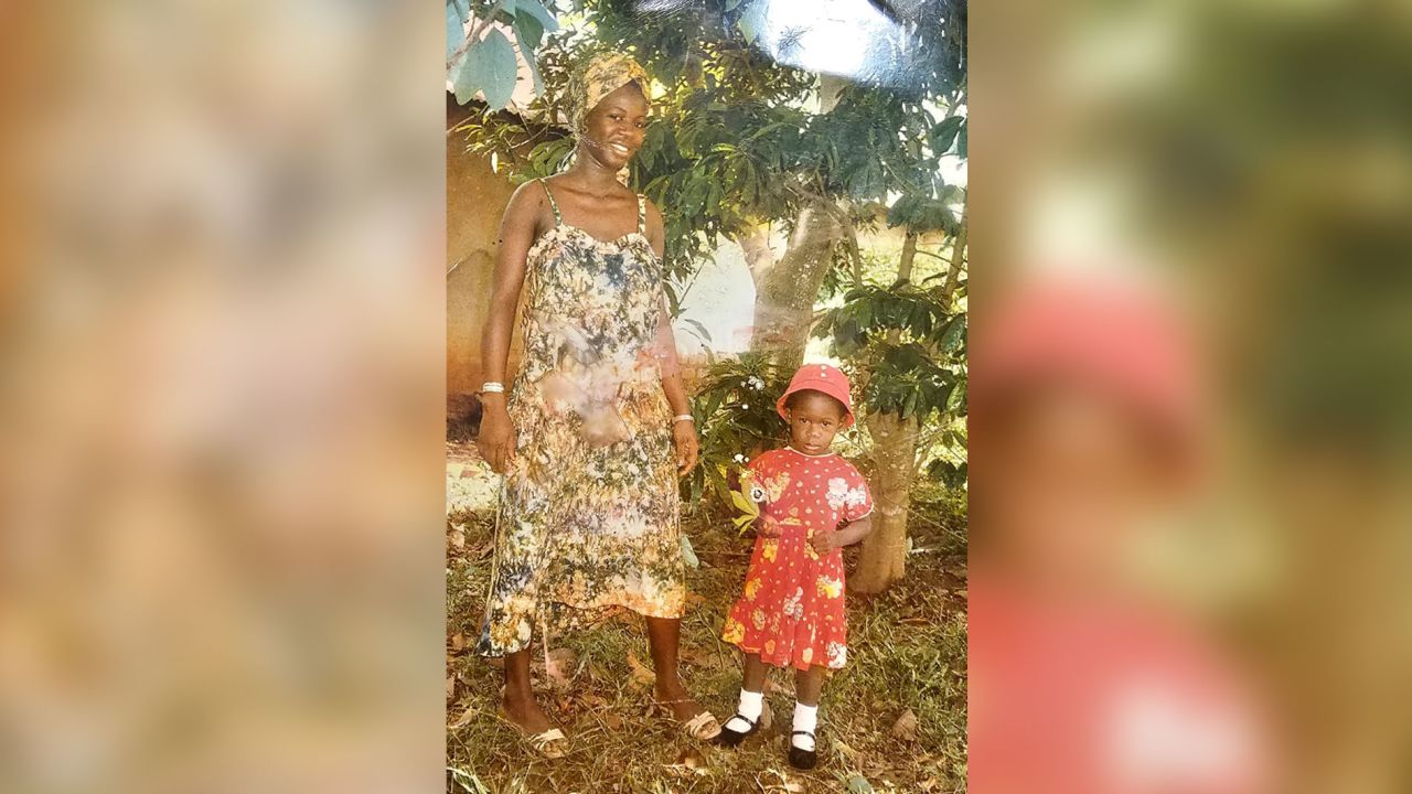 This family photo taken in Liberia shows Faith Akovi Cooper, right, and her mother, Abena Clement. Cooper says all the mementos from her childhood were lost when her home was destroyed during Liberia's civil war, but a family member gave her this photo shortly after she arrived in the United States. 