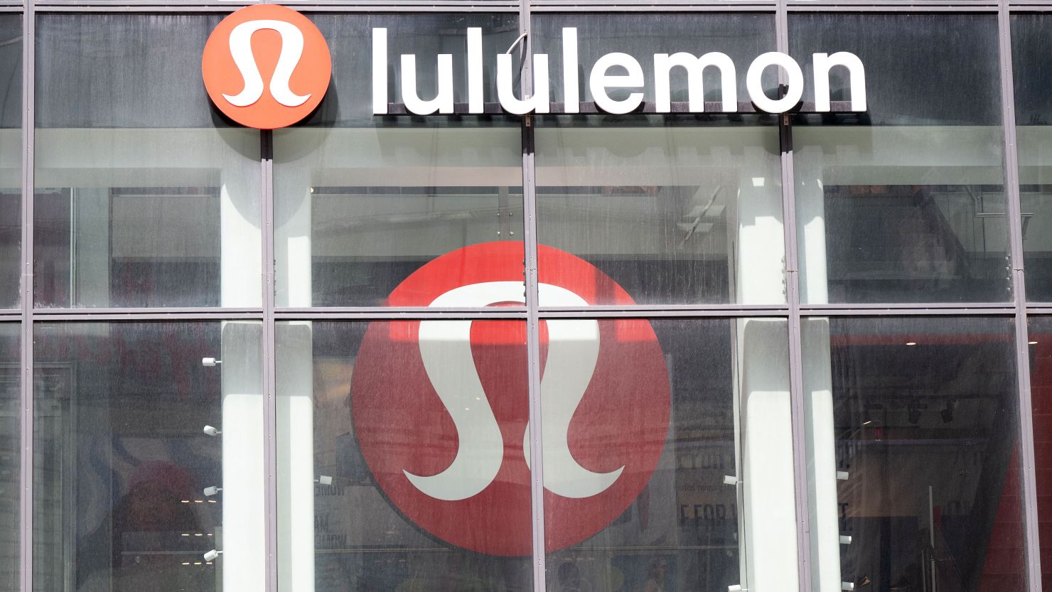 A shop sign of lululemon, on May 07, 2022 in New-York City, USA.