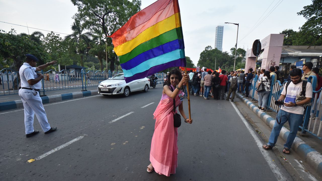 The May 21 Kolkata rally to celebrate "Love, Respect, Freedom, Tolerance, Equality and Pride." The Indian Supreme Court reserved judgment on a case to legalize same-sex marriage, but a ruling could come in the weeks ahead.