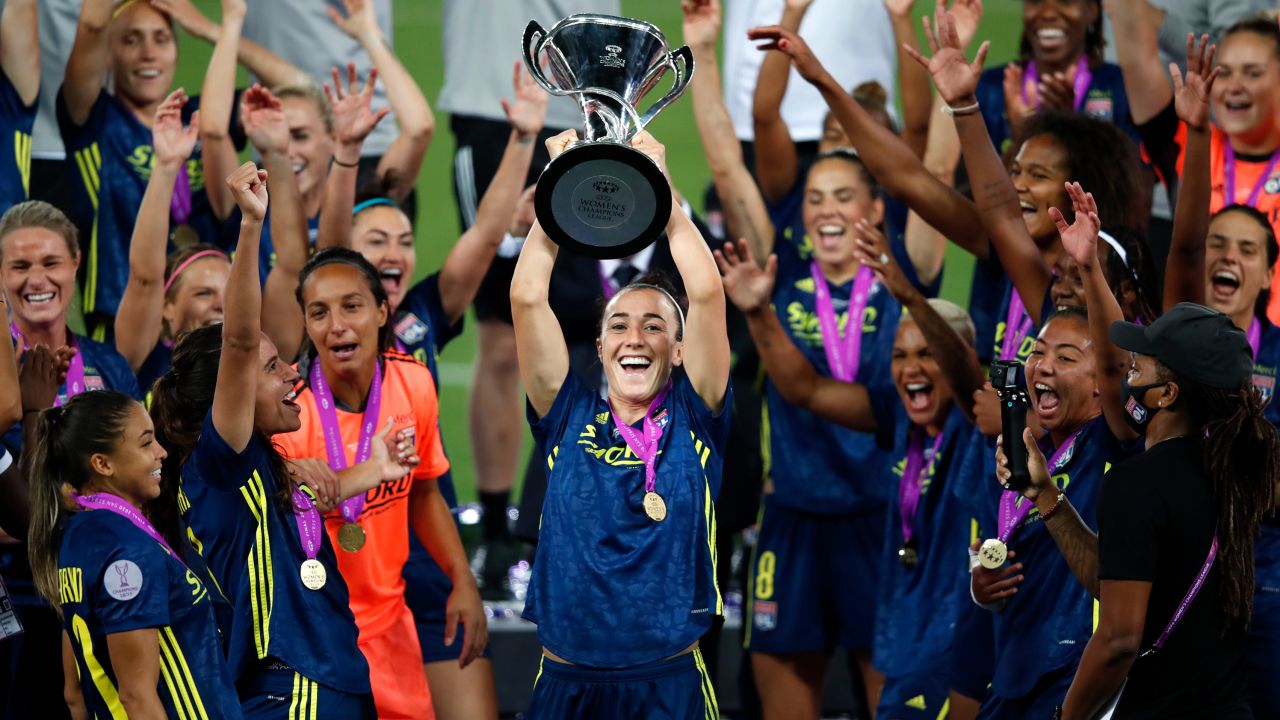 Lucy Bronze won the Women's Champions League three times with Lyon.