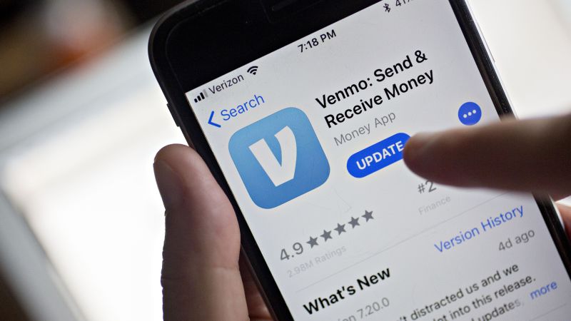 Read more about the article Don’t store cash in Venmo and PayPal US regulator warns – CNN