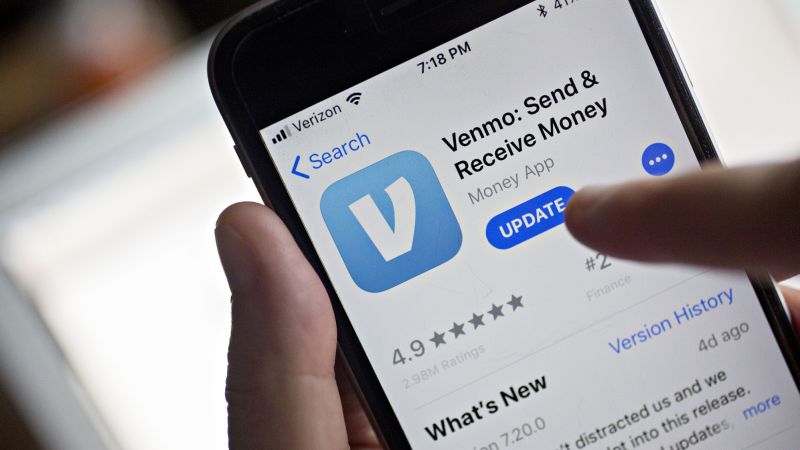 NextImg:Don't store cash in Venmo and PayPal, US regulator warns | CNN Business