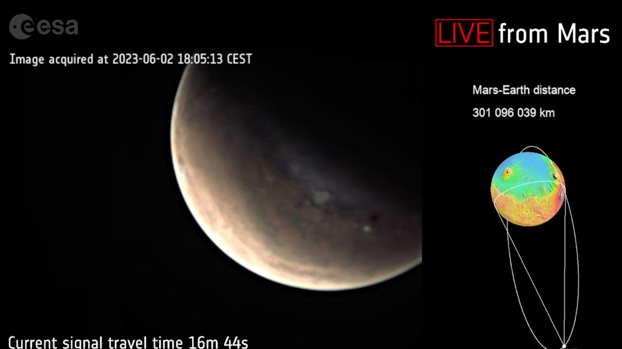 06 mars first live images ESA LIVESTREAM FULL VIEW SCREENSHOT