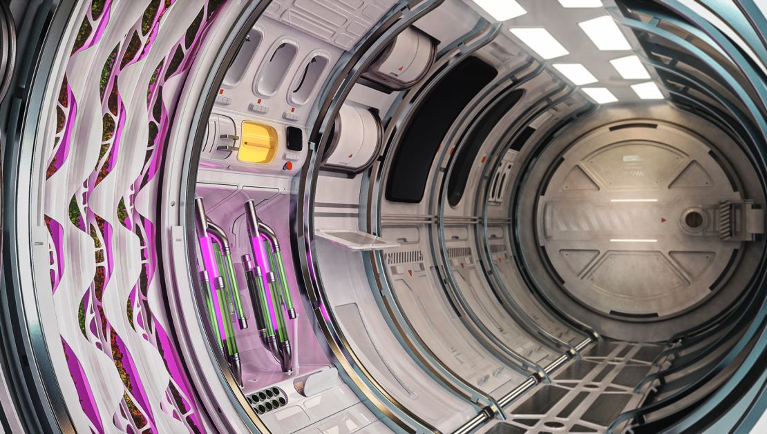 This rendering shows what the Space Culinary Lab might look like inside a spacecraft.