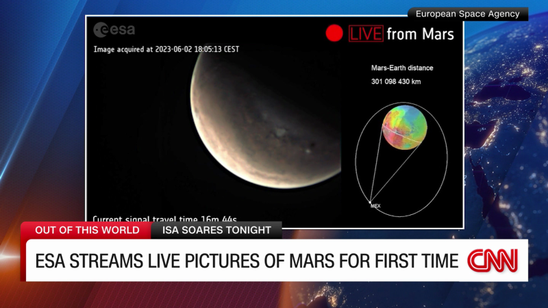 The ESA streams live pictures of Mars for the first time | CNN