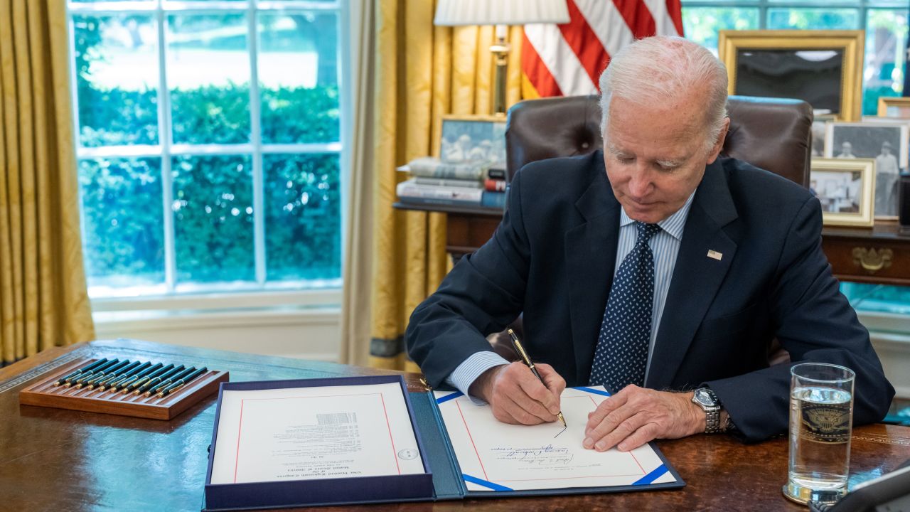 The White House Twitter account tweeted this image on June 3, 2023, saying, "Today, President Biden signed the bipartisan budget agreement into law -- avoiding a first-ever default while protecting key investments in the American people."