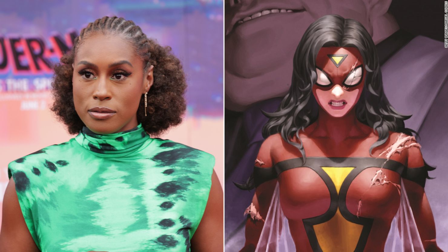 Issa Rae and Jessica Drew/Spider-Woman. 