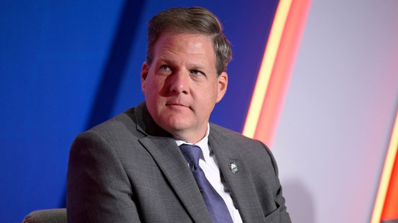 In this November 2022 photo, New Hampshire Gov. Chris Sununu takes part in a panel discussion during a Republican Governors Association conference in Orlando, Florida. 