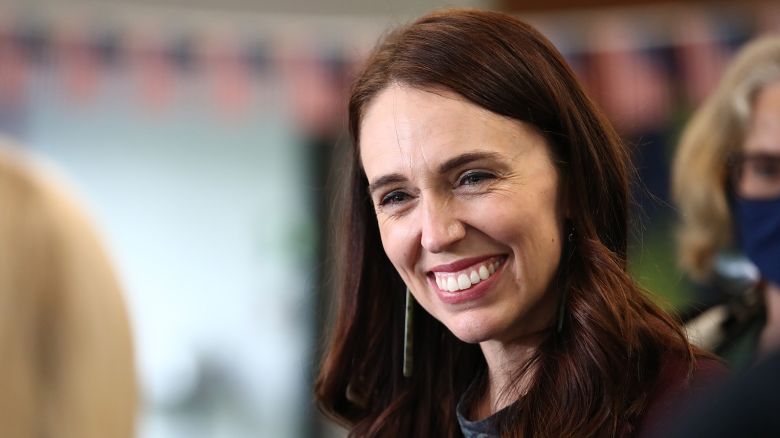 New Zealand Prime Minister Jacinda Ardern speaks to media during a Rugby World Cup 2021 player engagement at Northland Rugby Union on October 06, 2022 in Auckland, New Zealand. 