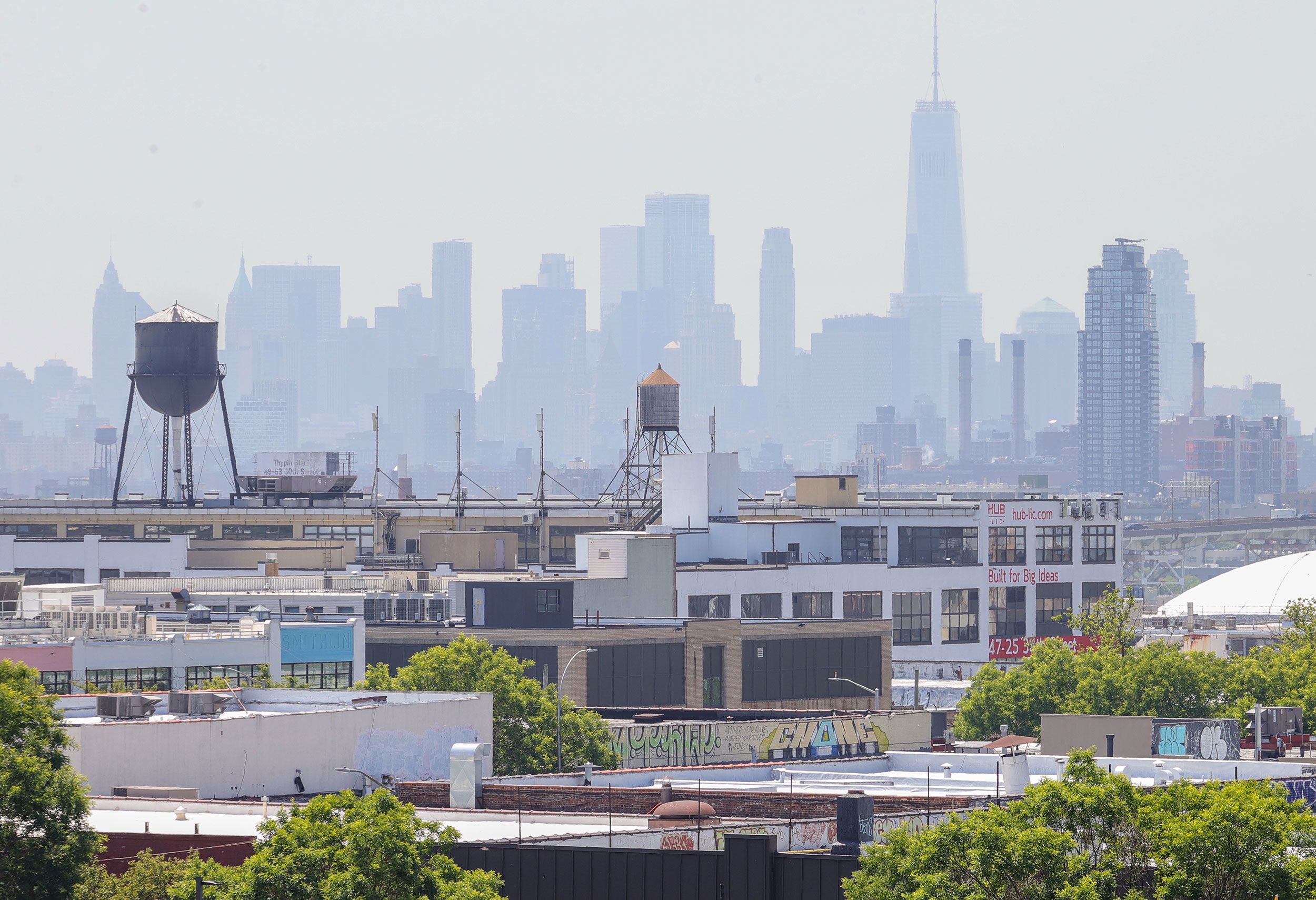 Canada wildfires clouds New York City sky for Yankees game