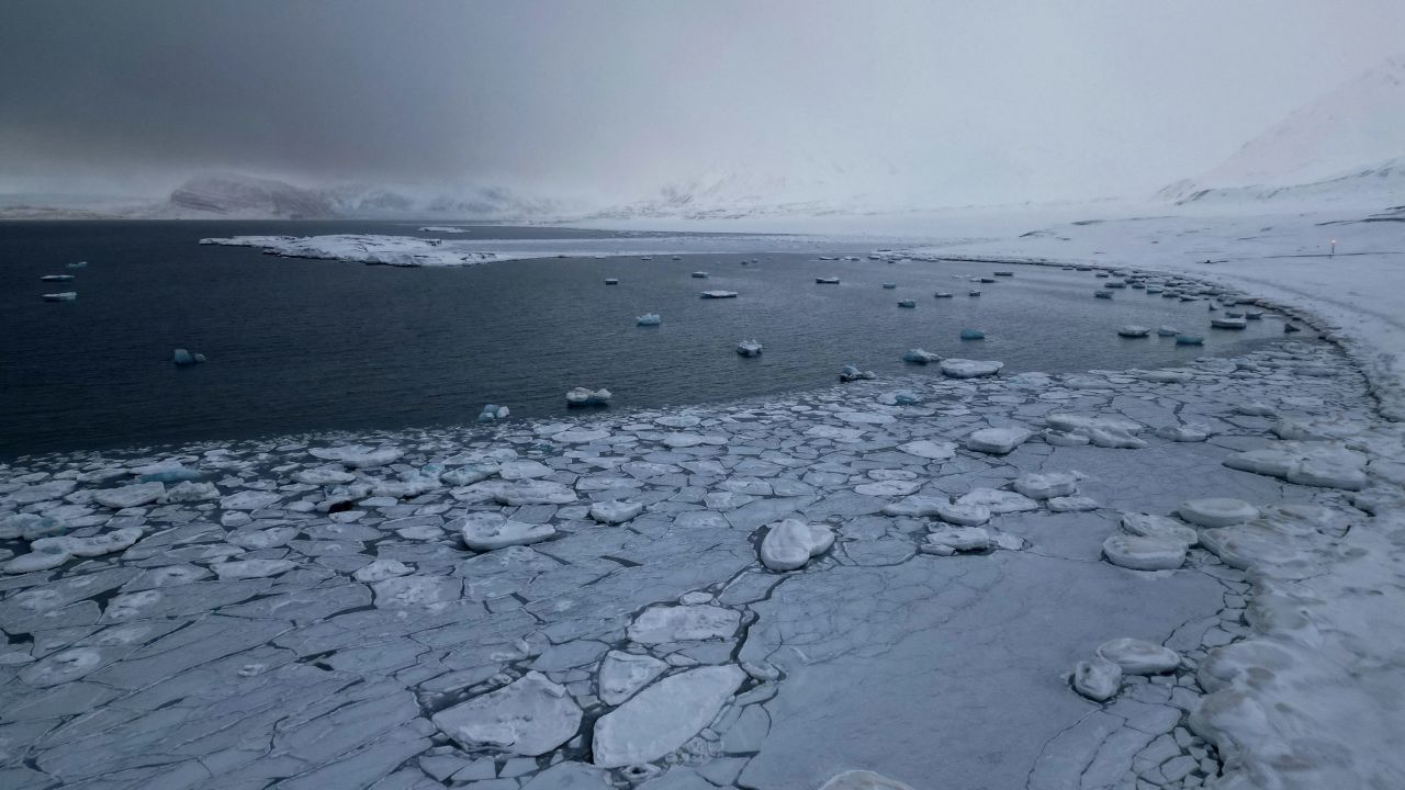 Ice in Svalbard, Norway, April 6, 2023. This part of the Arctic is warming up to seven times faster than the global average.