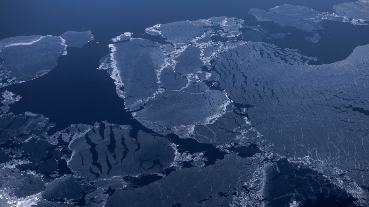 Arctic sea ice  close the coast of Svalbard, Norway, April 5, 2023. 