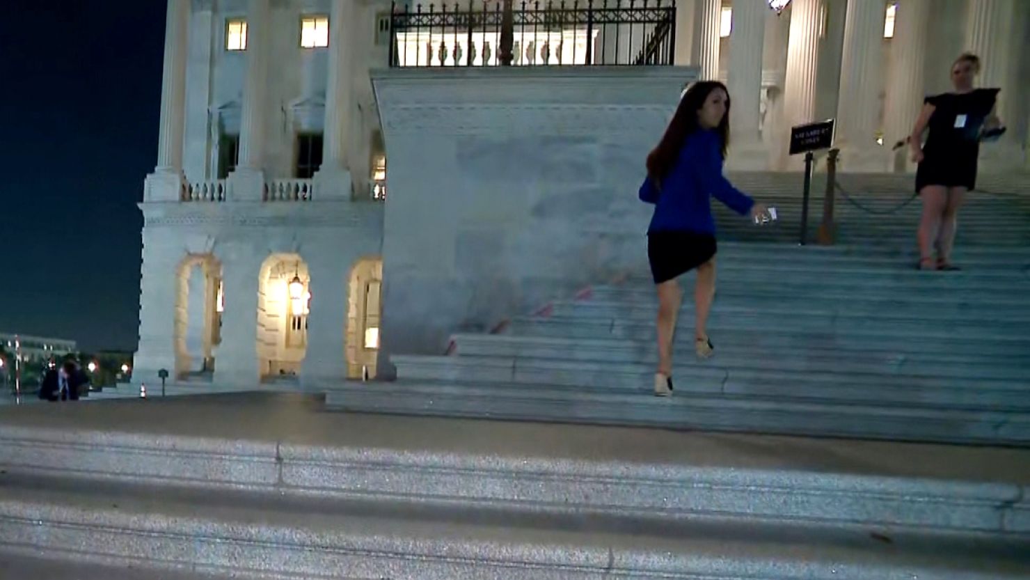 Boebert claims she missed a vote as a 'protest' -- but CNN's camera caught her running up the House steps as it ended.
