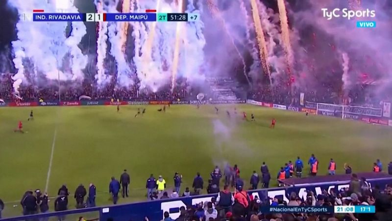 Video: Fireworks set off during Argentina soccer match | CNN