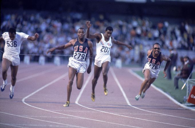 Two-time Olympic gold medalist <a href="https://www.cnn.com/2023/06/06/sport/jim-hines-sprinter-death-spt-intl/index.html" target="_blank">Jim Hines</a>, second from left, died June 3 at the age of 76, according to World Athletics. In 1968, Hines became the first man to run the 100 meters in under 10 seconds.