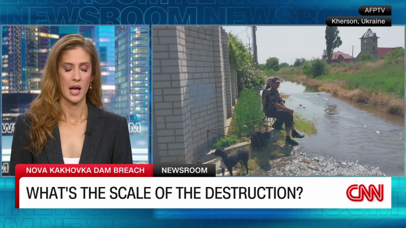 A closer look at the scale of destruction following the breach of the Nova Kakhovka dam in Ukraine. | CNN