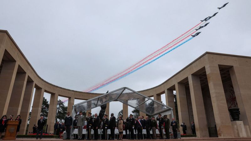 NextImg:US defense secretary points to parallels with Ukraine war at D-Day anniversary ceremony | CNN Politics