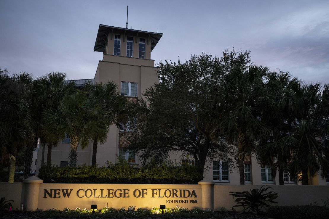 SARASOTA, FL - JANUARY 19: A view of the campus of New College of Florida in Sarasota, Fla. on Thursday, January 19, 2023. Florida Gov. Ron DeSantis announced the appointment of six conservatives the schools board of trustees on Jan. 6. (Thomas Simonetti for The Washington Post via Getty Images)