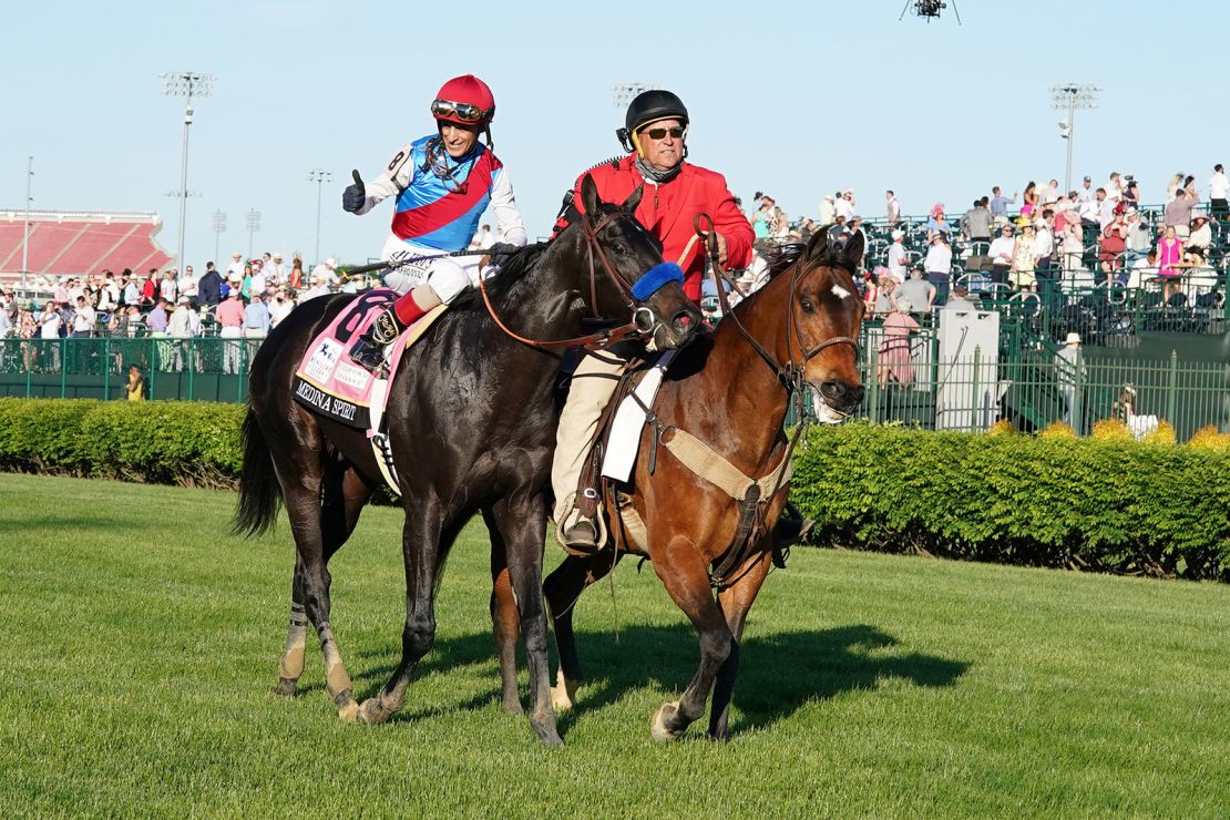 Medina Spirit pictured after winning the 147th running of the Kentucky Derby on May 1, 2021 at Churchill Downs. 