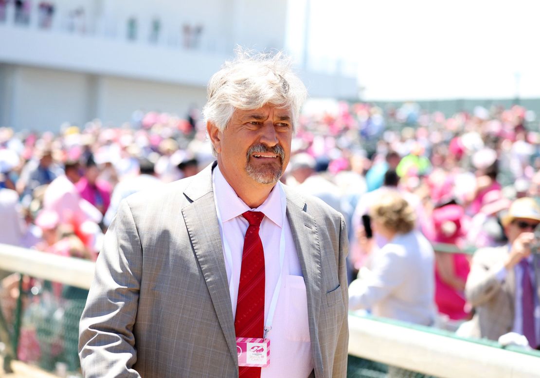 Trainer Steve Asmussen before the 149th running of the Kentucky Oaks on May 5, 2023, at Churchill Downs in Louisville, Kentucky.