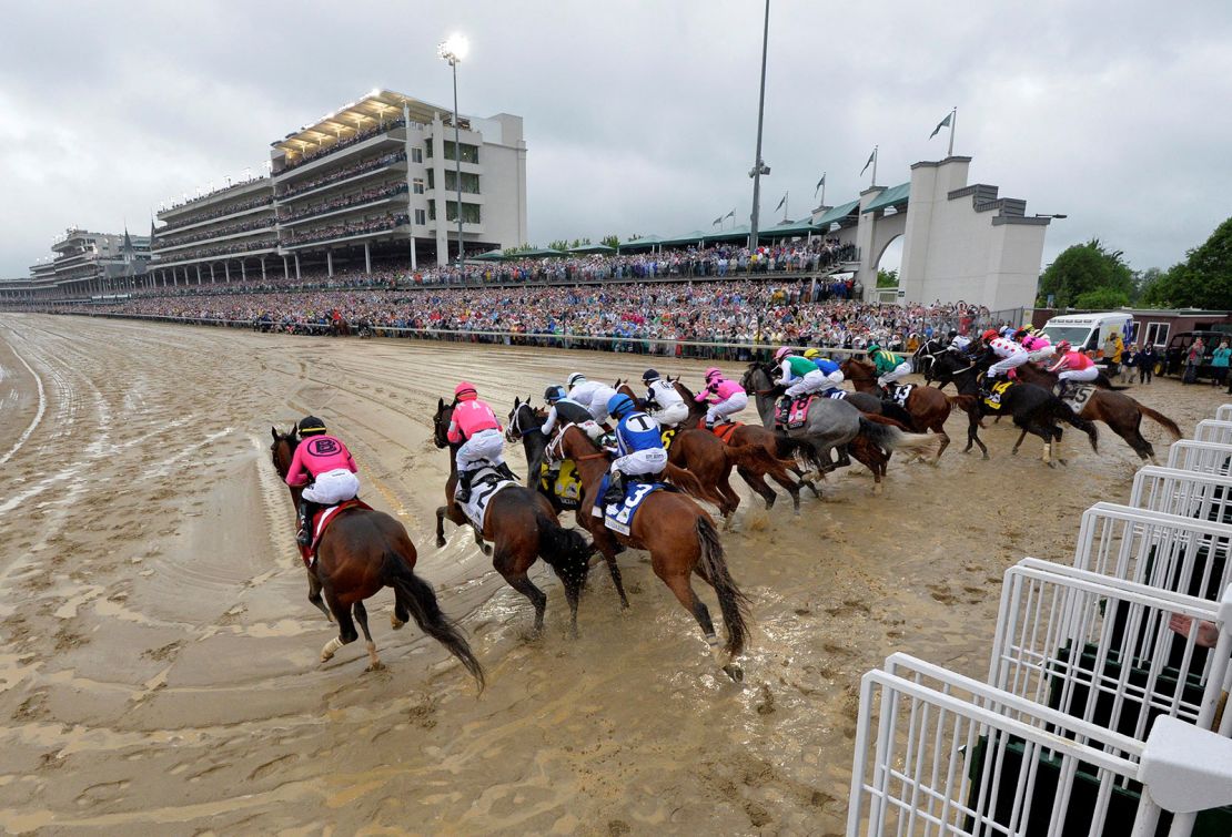 A general view at the start during the 145th running of the Kentucky Derby at Churchill Downs. 