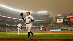 Yankee Stadium was drowned with smoke from Canadian wildfires.