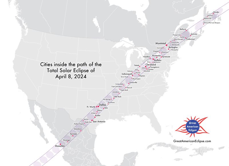 April 8th 2025 Eclipse Path Map United States 2025 Rose Bell   230607120538 02 Great American Eclipse Map 