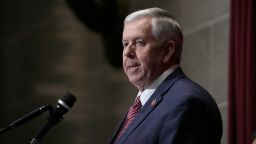 Missouri Gov. Mike Parson delivers the State of the State address Wednesday, Jan. 18, 2023, in Jefferson City, Mo. (AP Photo/Jeff Roberson)
