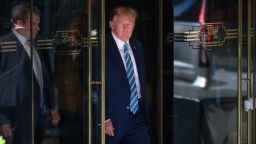 Former President Donald Trump leaves Trump Tower on May 31, in New York City. 