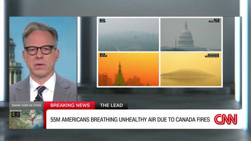 CNN’s Athena Jones says the haze from the Canadian wildfires makes Manhattan feel like you’re living in a “giant cloud of smoke” | CNN
