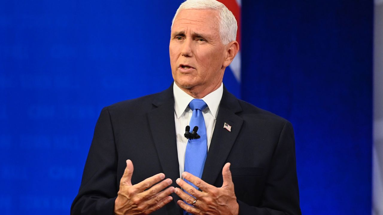 Pence participates in a CNN Republican Presidential Town Hall on Wednesday.