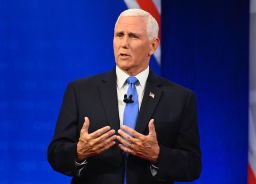 Pence participates in a CNN Republican Presidential Town Hall on Wednesday.