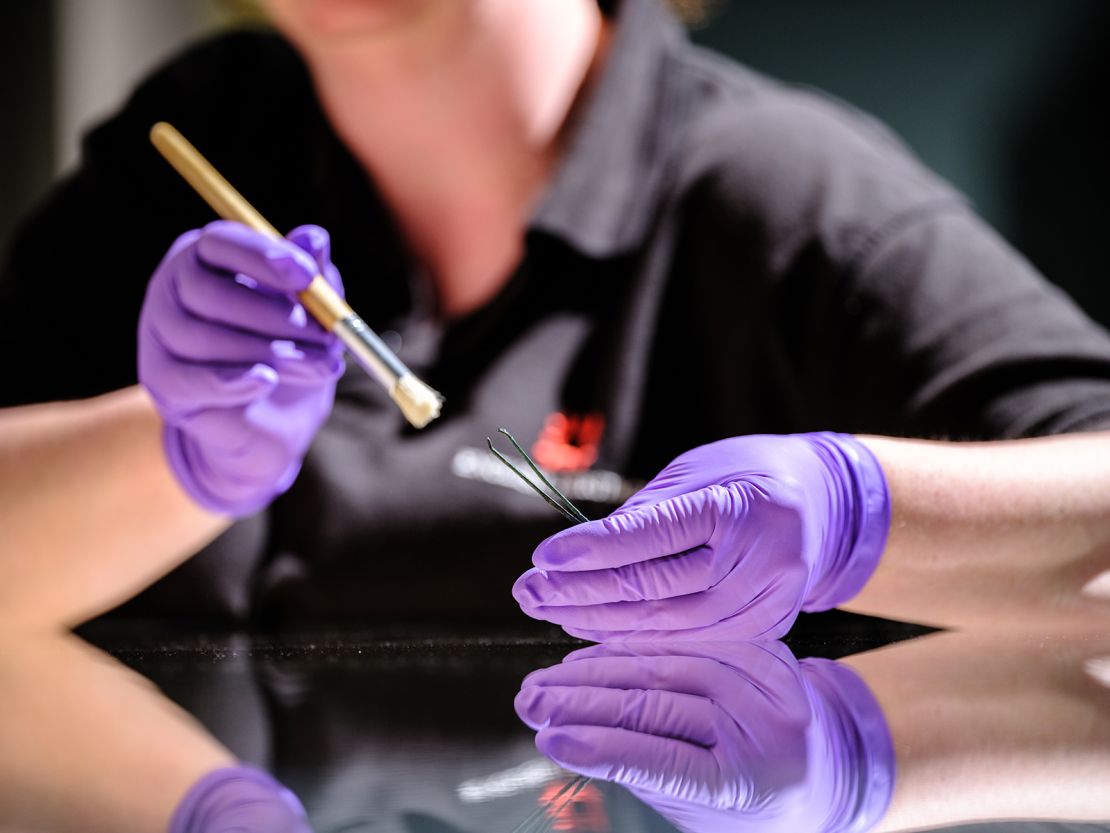 The tweezers have gone on display at the new museum alongside more than 400 artifacts found on-site.