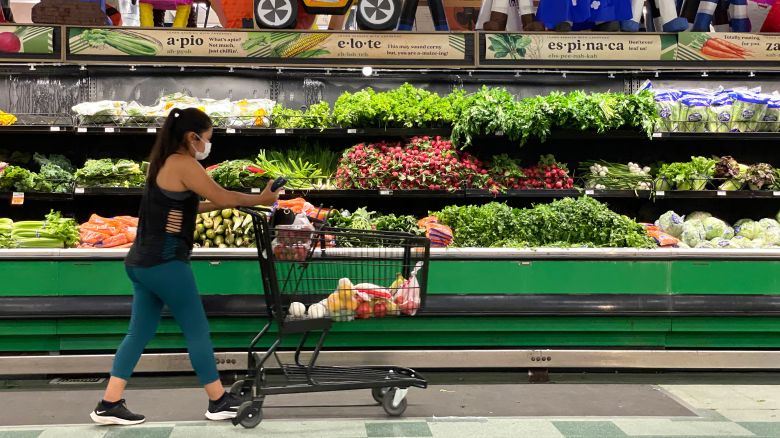 SAN RAFAEL, CALIFORNIA - JUNE 08: A customer shops for produce at a Cardenas Market on June 08, 2022 in San Rafael, California. The U.S. Labor Department will report May's inflation numbers this Friday after reporting a rate of 8.3% in April of this year. (Photo by Justin Sullivan/Getty Images)