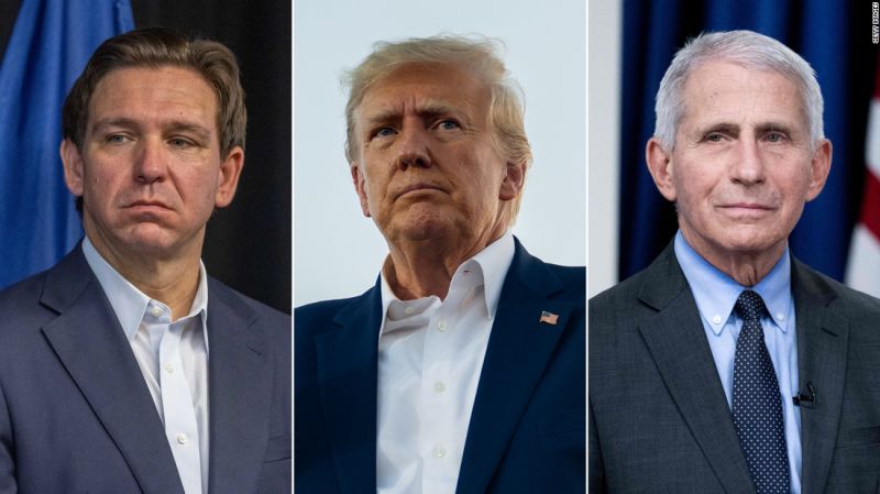 NextImg:DeSantis campaign posts fake images of Trump hugging Fauci in social media video | CNN Politics