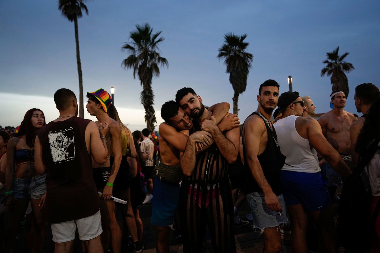 People participate in the annual Pride Parade in Tel Aviv, Israel, on Thursday, June 8.