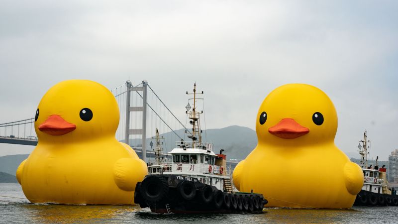 Giant rubber duck returns to Hong Kong – with a friend | CNN