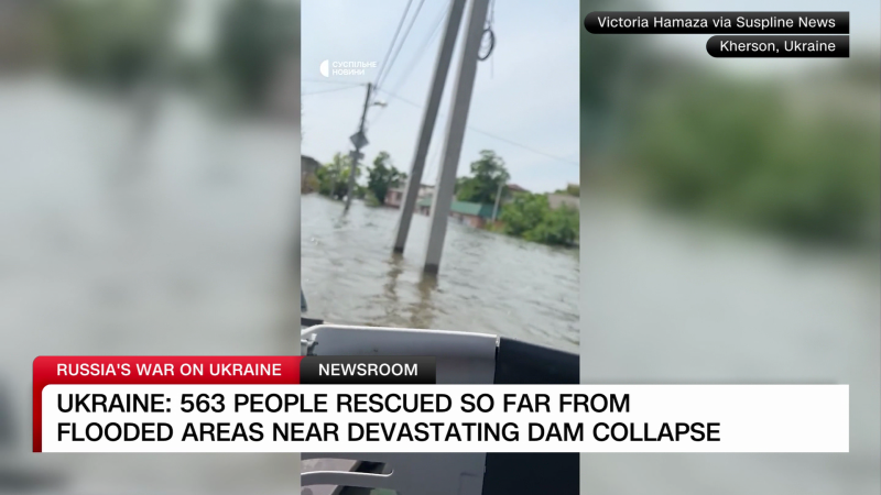 NextImg:Kyiv and Moscow trade blame over dam collapse | CNN