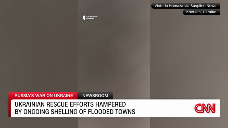 NextImg:Rescue efforts continue after a dam in southern Ukraine collapsed | CNN