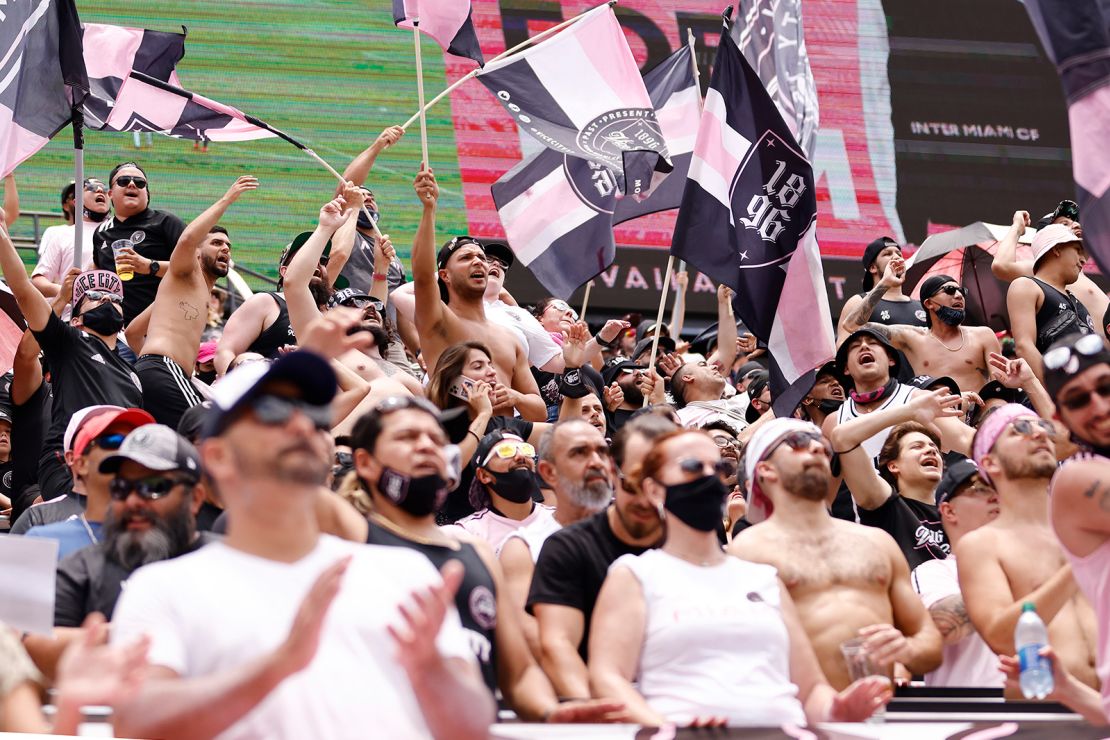 FORT LAUDERDALE, FLORIDA - MAY 09: Inter Miami CF fans look on prior to the game against Atlanta United at DRV PNK Stadium on May 09, 2021 in Fort Lauderdale, Florida. (Photo by Michael Reaves/Getty Images)