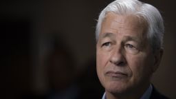 Jamie Dimon, chairman and chief executive officer of JPMorgan Chase & Co., during a Bloomberg Television interview at the JPMorgan Global High Yield and Leveraged Finance Conference in Miami, Florida, US, on Monday, March 6, 2023. 